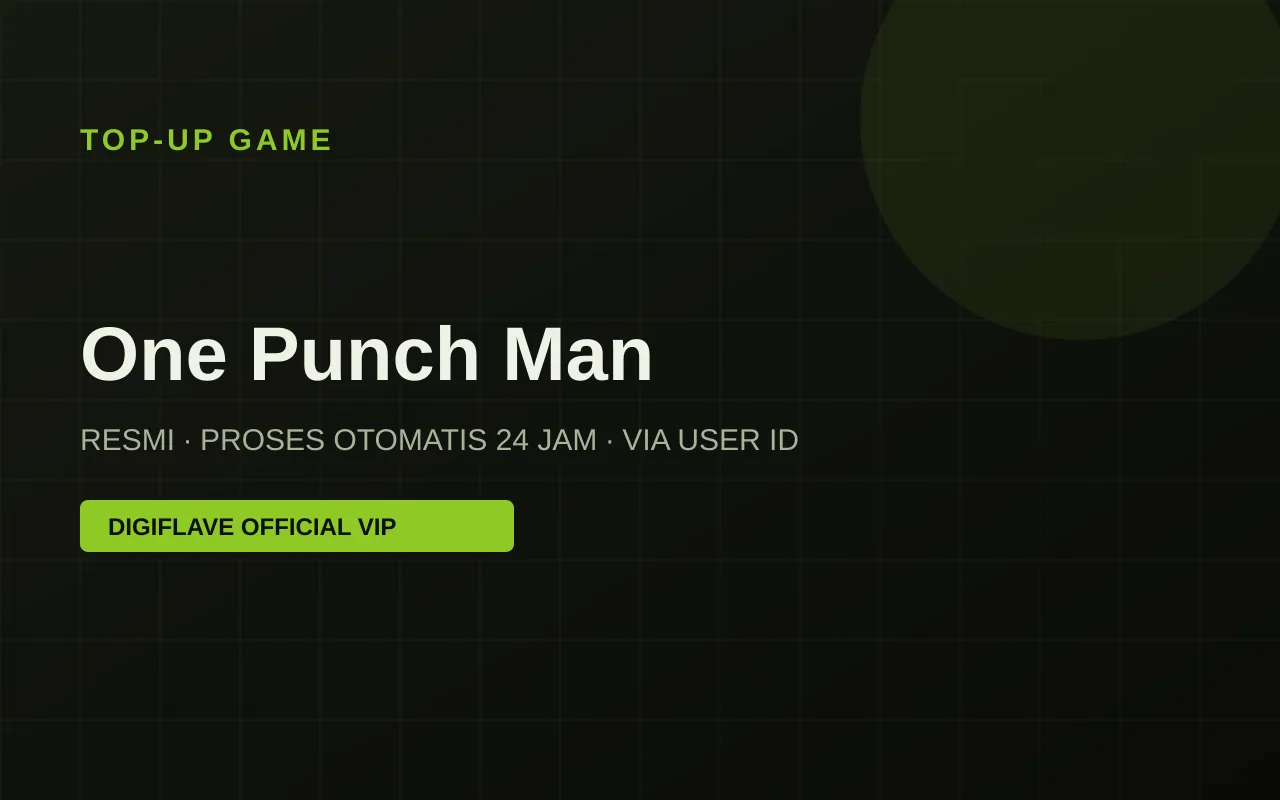 Top-up One Punch Man — Digiflave Official VIP
