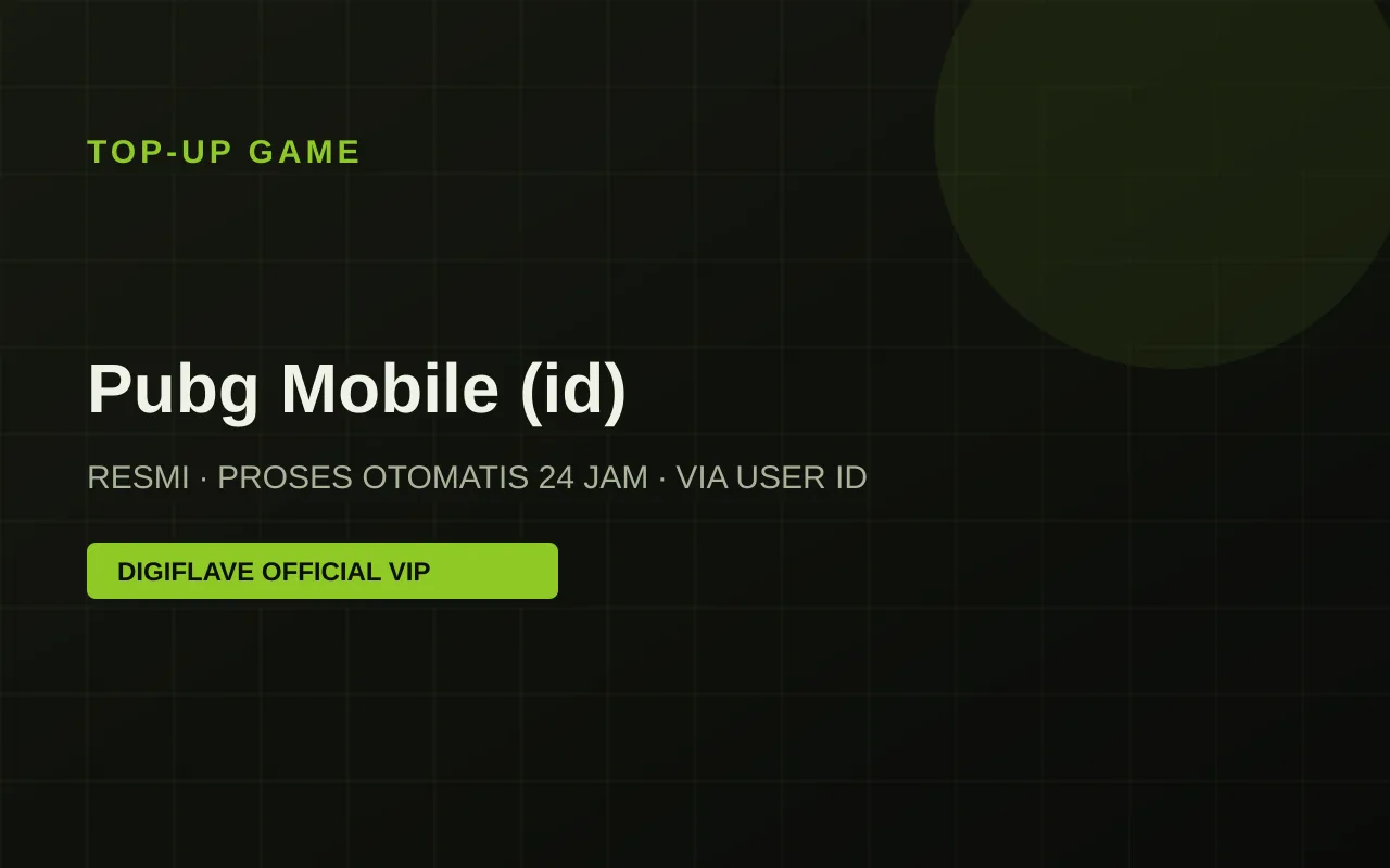 Top-up Pubg Mobile (id) — Digiflave Official VIP